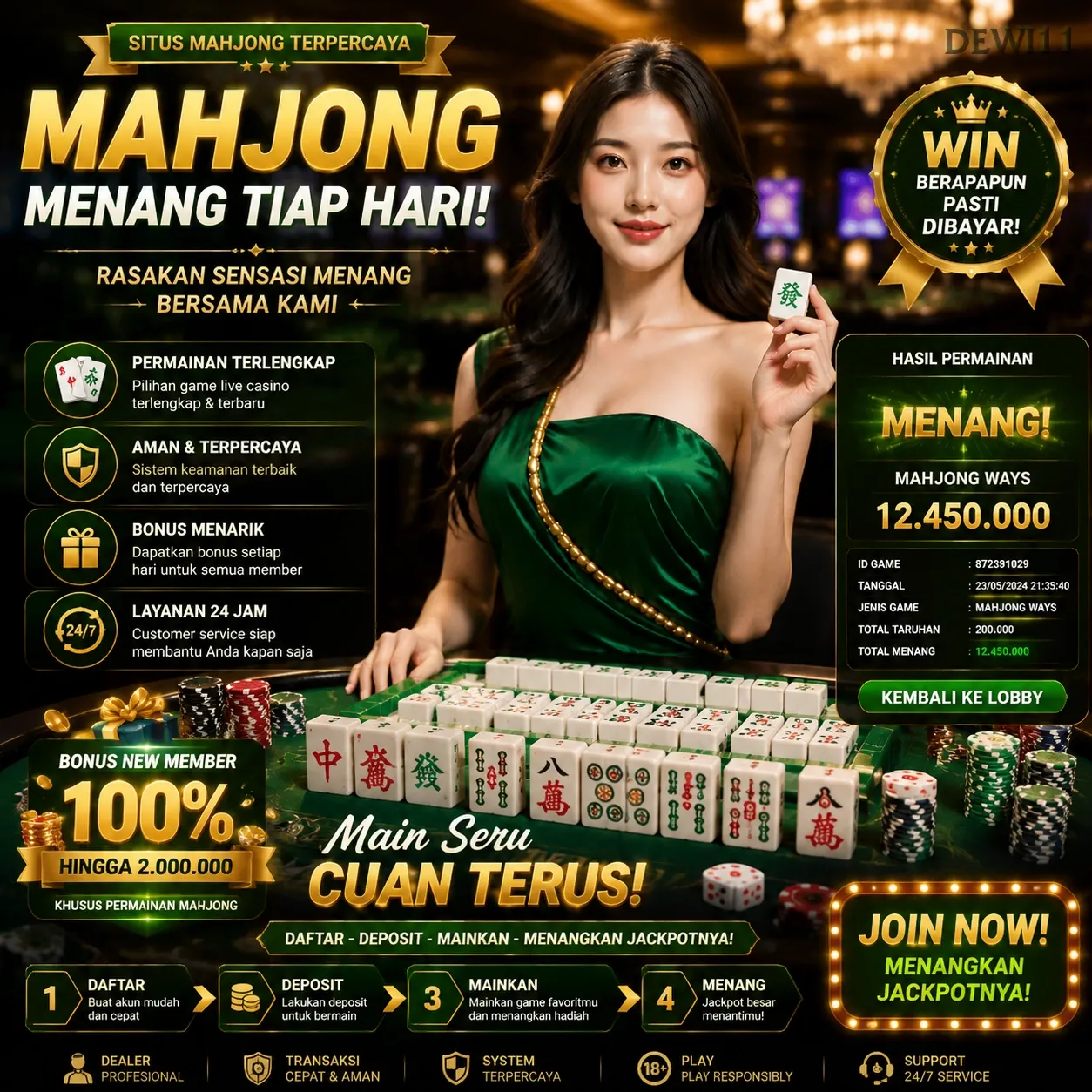 Ikon aplikasi dewi11 resmi